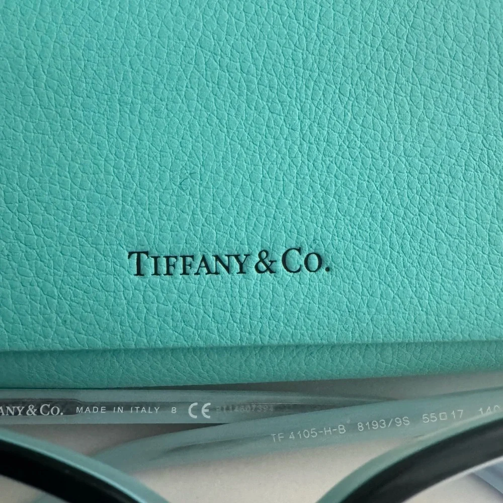 Tiffany & Co Black Turquoise Cat-eye Eyeglasses with Case - Picture 2 of 12